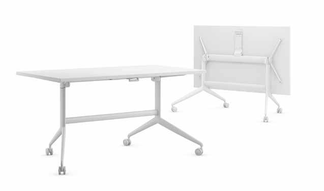 Design: OMP R&D Essenziale e robusto, questo tavolo è impilabile orizzontalmente.