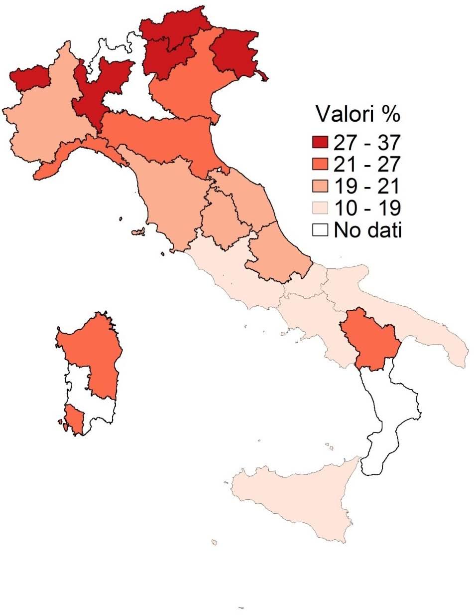 Bevitori a rischio Pool Passi 2008 Consumo di alcol Il 20% degli intervistati è classificabile come bevitore a rischio: - 10% forte bevitore * - 8% bevitore