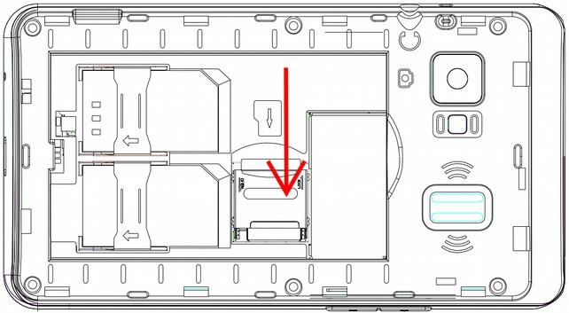 2.2. Inserire la scheda microsd (opzionale) Fare riferimento alle indicazioni del paragrafo Inserire la SIM e la batteria per aprire lo sportellino del vano batteria.