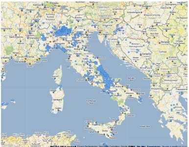 MAPPA COMUNI ITALIANI: DEGLI 8.