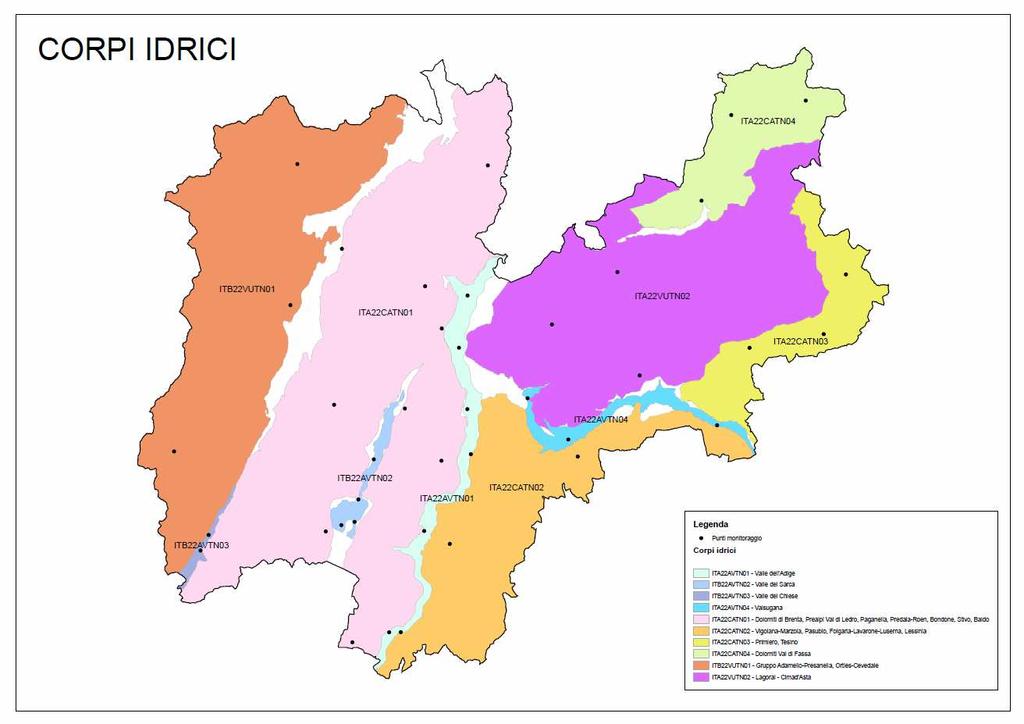 I CORPI IDRICI SOTTERRANEI Tutti i corpi idrici sotterranei individuati sono risultati in stato chimico buono, sottratte le