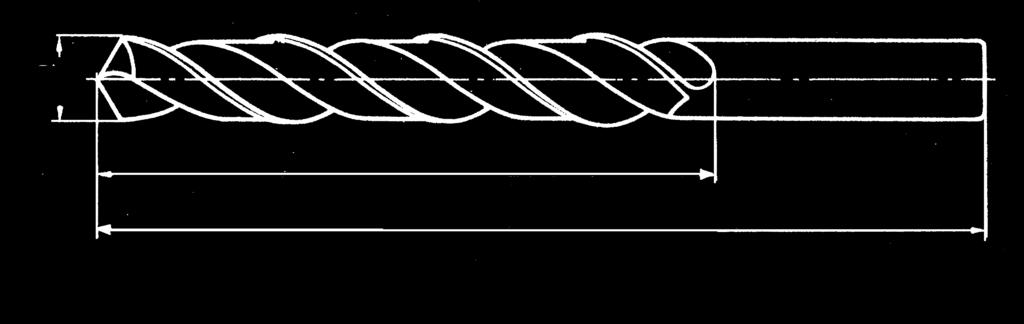 Right helix. tolerance: h8. Shank tolerance: f11.