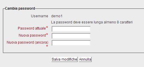 3.1 La gestione della password: modifica della password Per modificare la