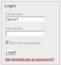 3.2 La gestione della password: reset della password Nella login page è disponibile una