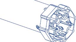 Montare la puleggia di traino sul perno del motore fino allo scatto della molla di fermo. 2 3. Introdurre completamente il motore nel tubo di avvolgimento.