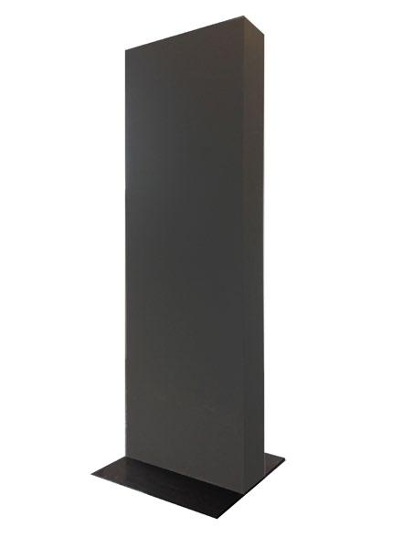 100 x 30 cm h 300 cm Materiale: wood and metal platform Color: gray RAL