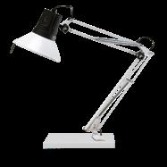 Desk lamp equipped with table clamp. Manicure table with wooden work surface and two plastic trolleys on wheels. Comes complete with aspirator, table lamp and nail polish holder.
