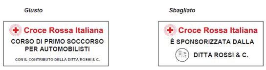Eccezioni Uso nei video L uso della firma della Croce Rossa Italiana per i video segue una regola diversa a causa della necessità di adattare il logotipo alla tecnologia utilizzata.