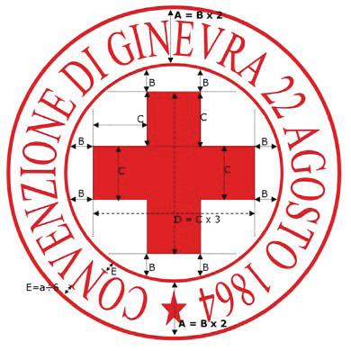 Struttura dell emblema L emblema è composto da una croce di colore rosso formata da cinque quadrati.