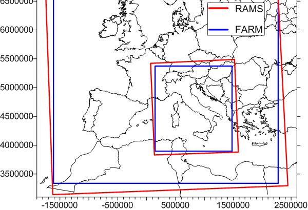 QUALEARIA runs giornalieri sull Italia Modello CTM: FARM Il dominio europeo è