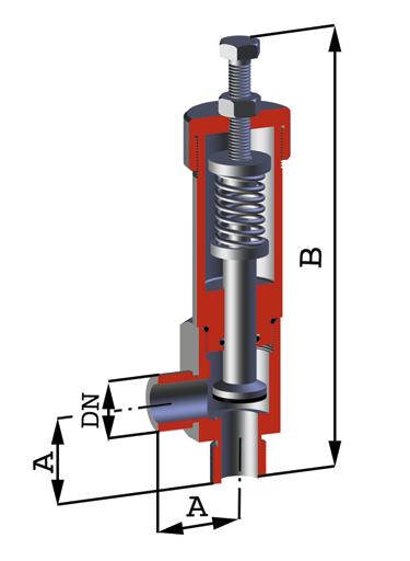 Art. VVQ 3 Valvola By-pass By-pass valve Dimensioni DN - Ø Gas Dimensions DN- Ø Gas 3/4 A 45 B 1 - Per liquidi e utilizzi dove non é richiesta alcuna approvazione.