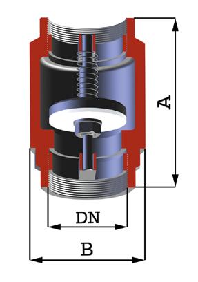 T.F.E. Filettatura: Gas cilindrica UNI 33 Proof pressure: 5 Bar Operating pressure: 16 Bar Materials: AISI 316 - P.T.F.E. Thread: cylindrical GAS UNI 33 Pressione di prova: 5 Bar Pressione di esercizio: 16 Bar Materiali: AISI 316 - P.