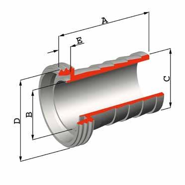 Art. VDG Bocchettone femmina filettato con portagomma Expanding male, threaded end with hose-connector Dimensioni DIN DN