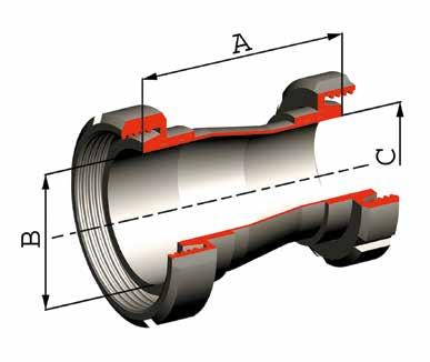 Art. VDM 1 Giunto di riduzione maschio/maschio Reducer, nut / nut Dimensioni DIN DN Dimensions DIN DN 3/5 /5 /3 /5 /3 / / / /