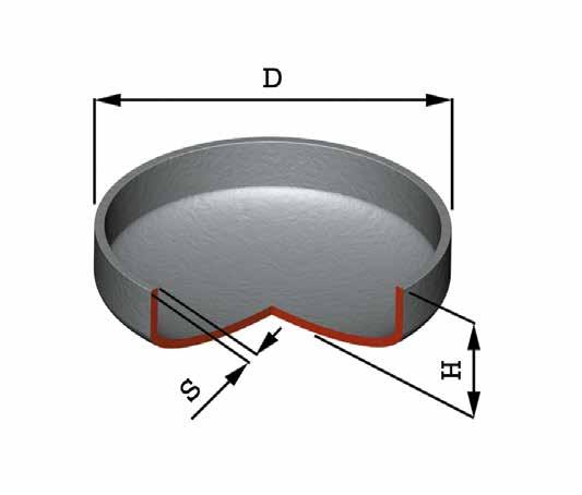 passivati - Dimensioni: normali in uso Materials: AISI 316 Fabrication: - Obtained from hot or cold pressed plate (depending on thickness) - Annealed and passivated - Dimensions: the normal ones