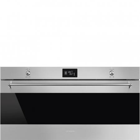 SFR9390X Novità EAN13: 8017709235840 Famiglia: Forno Estetica: Classica Alimentazione: Elettrico Categoria: Ribassato 90 cm Metodo di Cottura: Termoventilato Colore: Inox Sistema di pulizia: Vapor