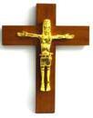 Croce da tavolo in legno con Cristo