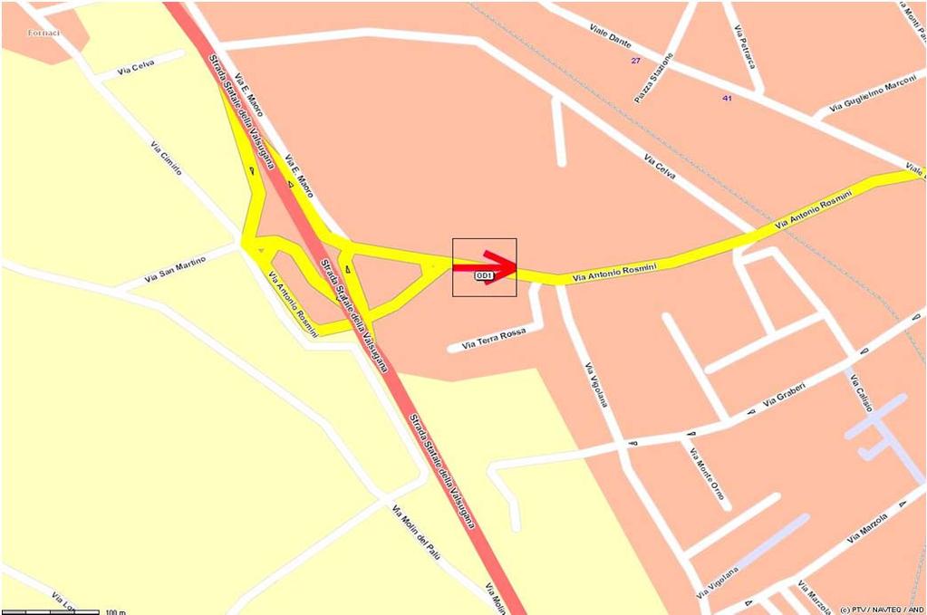 Scheda di sintesi sezione: OD1 Localizzazione Strada Via Antonio Rosmini Km Da Via Maoro Eduino A Via