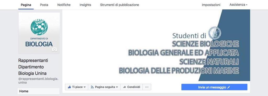 RAPPRESENTANTI DIPARTIMENTO DI BIOLOGIA https://www.facebook.