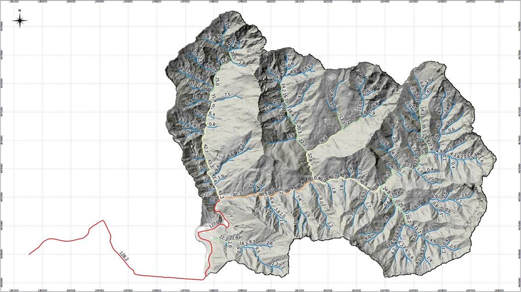 APPENDICE 1 Mappa delle portate massime al picco con tempo di ritorno 2