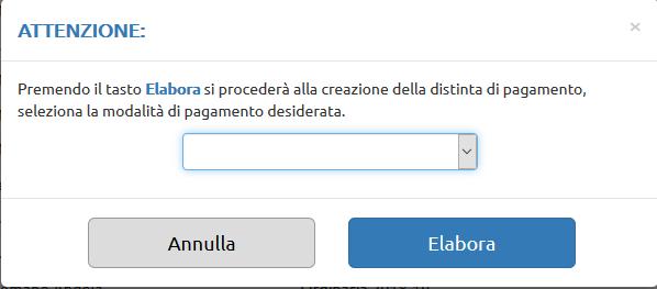 Bancario Pagamento in Segreteria Premere Elabora La distinta