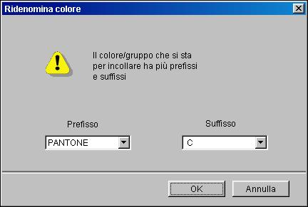 SPOT-ON 66 PER MODIFICARE LA PRIORITÀ DEI COLORI 1 Per modificare la posizione di un intero gruppo di colori, selezionare il gruppo desiderato.