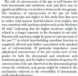 ONJ rate higher than in other solid tumor trials but consistent with