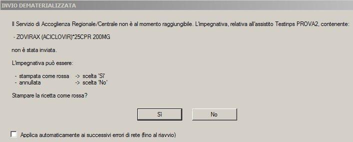 POSTAZIONE MEDICO: Stampa di una ricetta rossa con codice IUP offline In Millewin procedere con la consueta procedura per effettuare la prescrizione.