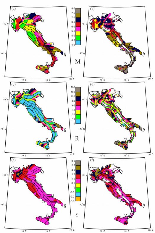 Task RS1 Mappe di hazard condizionato UR UNINA - DIST Mappe dei terremoti di progetto PGA Sa(1s) Modello zone sismogenetiche: ZS9; I parametri zone: Barani et al. (2009).