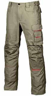 0 1 PZ Pantalone da lavoro in tessuto jeans stretch con inserti in Cordura.