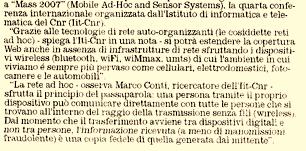 Rassegna Stampa "Mass 2007-8/11