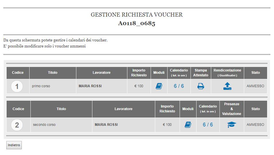 Per procedere con la rendicontazione di un Voucher è necessario allegare tutta la documentazione prevista dall Avviso.