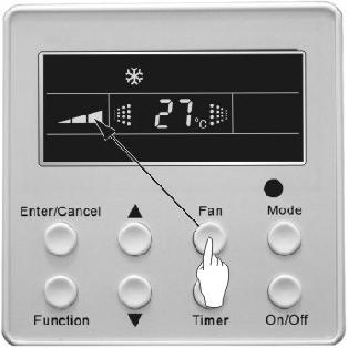 In modalità Heat, Dry, Fan, Cool, il campo di impostazione della temperatura è 16 C~30 C. In modalità Auto, l'impostazione della temperatura non è regolabile. Come illustrato in figura 8. 4.