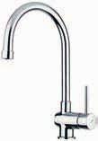 (altezza minima per apertura finestra 76 mm) One-hole sink mixer with reclining spout (minimum height for window opening