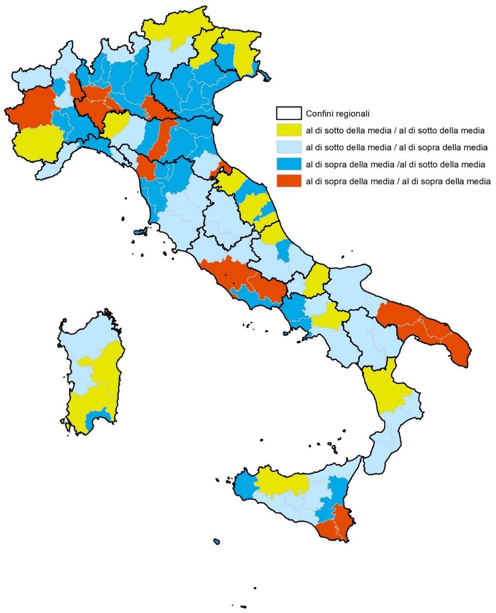 Figura 8 - Suolo antropizzato netto (a) per provincia - Anno 2017 (combinazioni di % sul totale superficie e di variazione % 2011-17