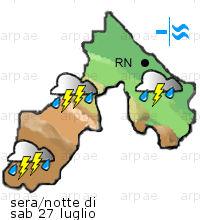 bollettino meteo per la provincia di Rimini weather forecast for the Rimini province costa coast Temp MAX 31 C 30 C Pioggia Rain 6mm 40mm Vento Wind 63km/h 98km/h costa coast Temp.