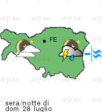 bollettino meteo per la provincia di Ferrara weather forecast for the Ferrara province costa coast Temp MAX 36 C 31 C Pioggia Rain 5mm 3mm Vento Wind 92km/h 79km/h costa coast Temp.