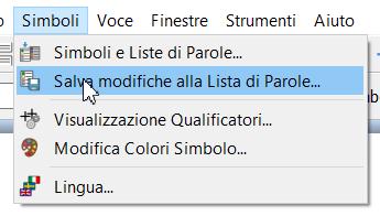 Recupero di un simbolo dal vocabolario inglese e