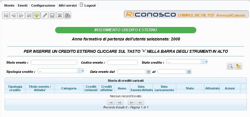 Guida al caricamento sulla piattaforma Riconosco dei Crediti conseguiti nel 2017 pag.