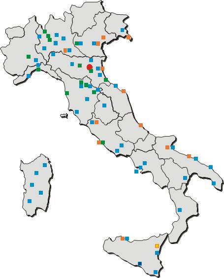 ABBIAMO UNA PRESENZA CAPILLARE IN TUTTA ITALIA Locations Sede Bologna