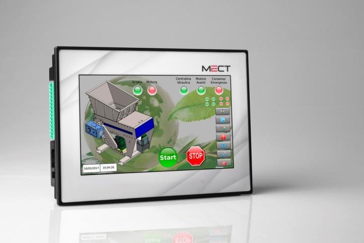 touch screen interfacce RS485, CANopen, USB e Ethernet
