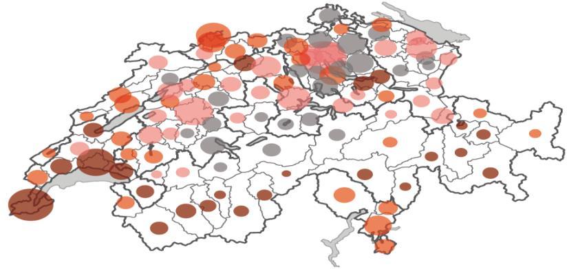 Mercato delle transazioni Indice valore di mercato case plurifamiliari (2) 25 2 5 25 27 29 211 213 215 217 219 Zürich (MS) Bern (MS) BaselStadt (MS) Genève (MS) Indice valore di mercato (24 = ).