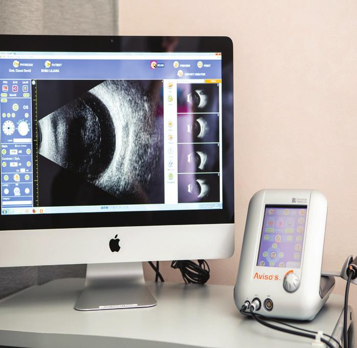 Attraverso l esplorazione dell occhio con una sonda ad ultrasuoni, si va ad investigare ed esaminare la totale struttura dell occhio: il cristallino, il vitreo e la retina.