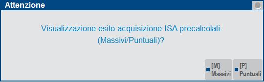 Acquisizione manuale da file ministeriali. Si può utilizzare questa voce di menu se il cliente dello studio ha acquisito in autonomia i dati ISA precalcolati dal proprio cassetto fiscale.