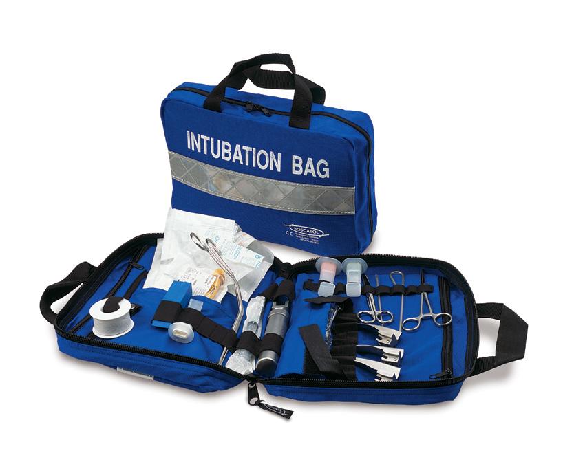 SET DI INTUBAZIONE - LUCE CONVENZIONALE INTUBATION BAG COMPLETA - RIA50820 Borsa per l intubazione, completa di laringoscopio a luce convenzionale con 3 lame (mis.