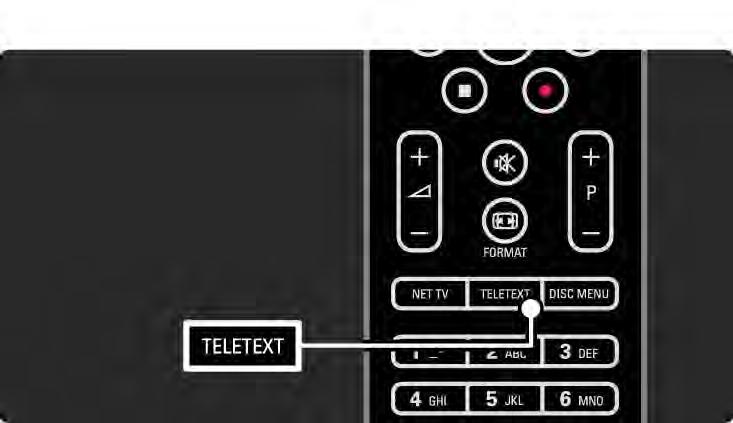 3.1.1 Selezione di una pagina del televideo La maggior parte delle emittenti televisive trasmette informazioni tramite il televideo. Durante la visione di un programma, premere Teletext.