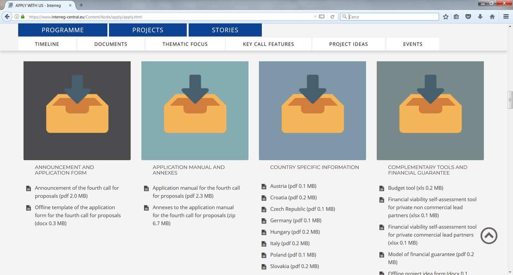 QUARTO BANDO: PROCEDURE NAZIONALI Le informazioni specifiche Country specific information per i candidati italiani sono sul sito di