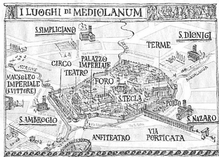 Mediolanum, nome latino di Milano, è interpretabile come centro del territorio sia