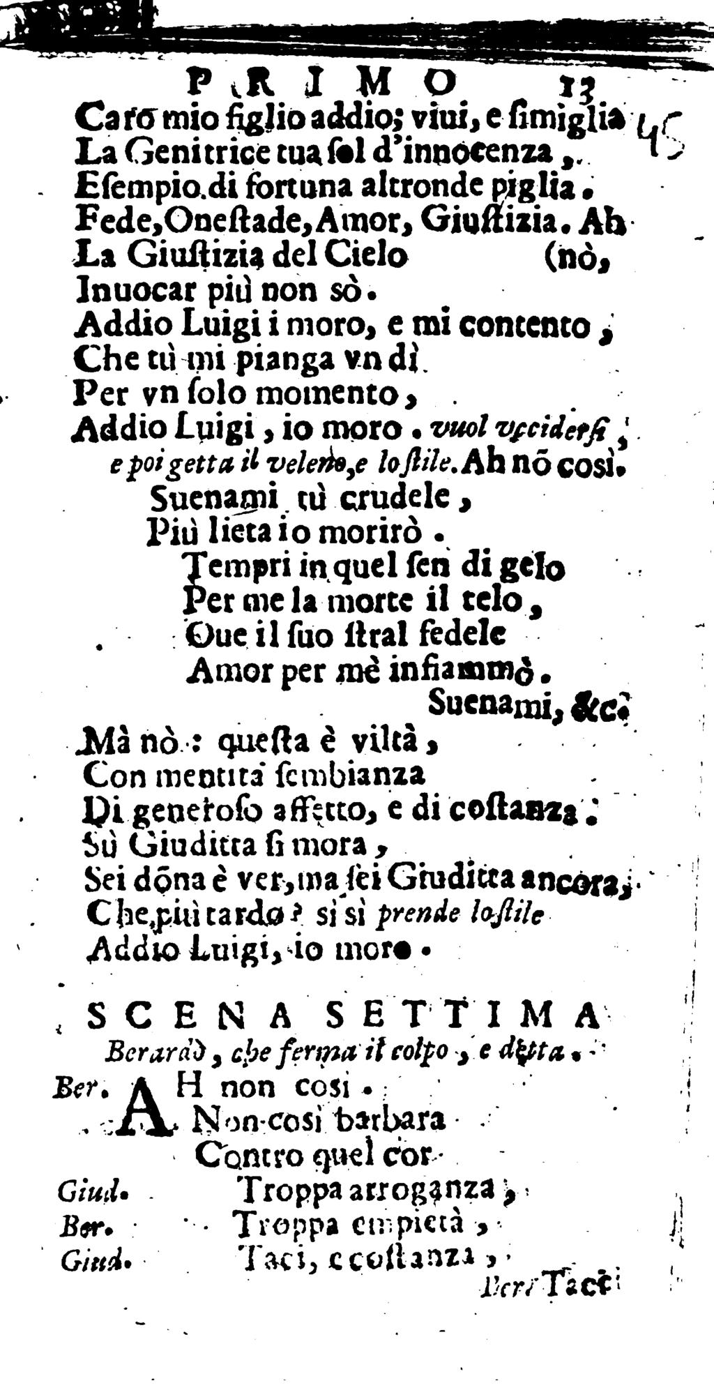 ' P i i.m' o "H" C.a r6 mio figlio addio; vini, е iimiglia. 11,: La Genitric'e tua fol d inno enza,. Efempiodi fortuna altronde piglia.' Fede,Onefìade,Amor, Giuiiizia.