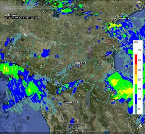 Nel corso della notte, le precipitazioni insistono sulla costa romagnola